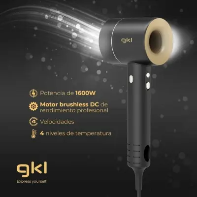 Hairdryer GKL Onyx Sense Black 1600 W