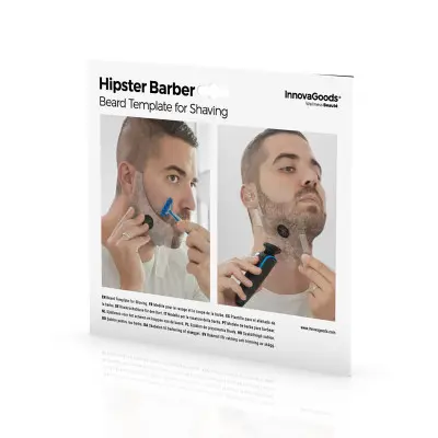 Plantilla para Afeitado de Barba Hipster Barber InnovaGoods