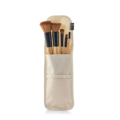 Set of Wooden Make-up Brushes with Carry Case Miset InnovaGoods 5 Unit