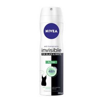 Desodorante en Spray Black & White Invisible Active Nivea Black White