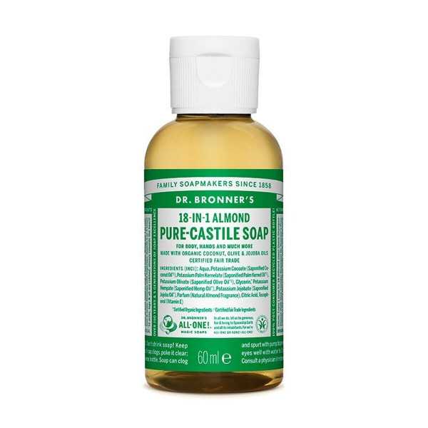 Jabón Líquido Dr Bronner's 60 ml Almendras