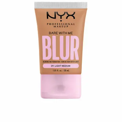 Base de Maquillaje Fluida NYX Bare With Me Blur Nº 09-light medium 30