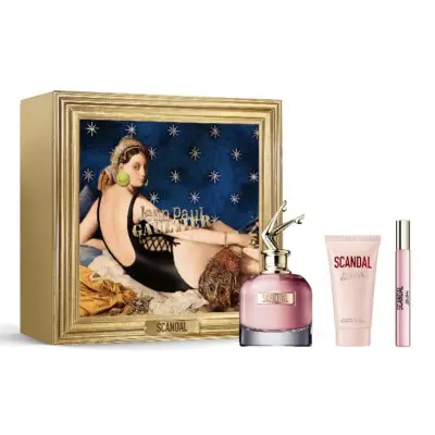 Women's Perfume Set Jean Paul Gaultier Scandal EDP 3 Pieces