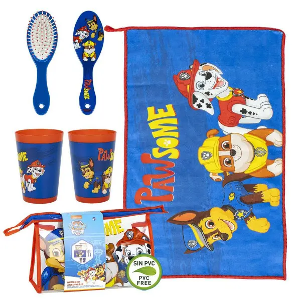 Set de Aseo Infantil para Viaje The Paw Patrol Azul 23 x 15 x 8 cm 4 Piezas