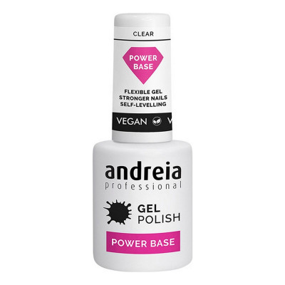 Nail Polish Semi-permanent Gel Polish Power Base Andreia Clear (10,5 m