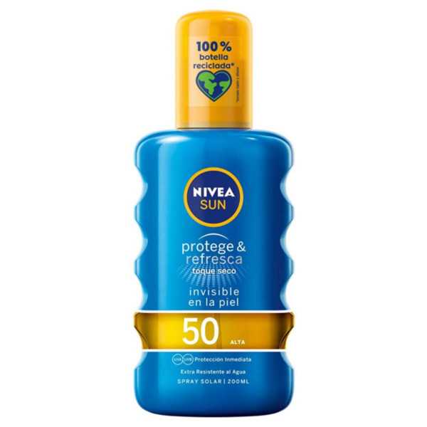 Spray Protector Solar PROTEGE & REFRESCA Nivea Spf 50 (200 ml) 50 (200 ml)