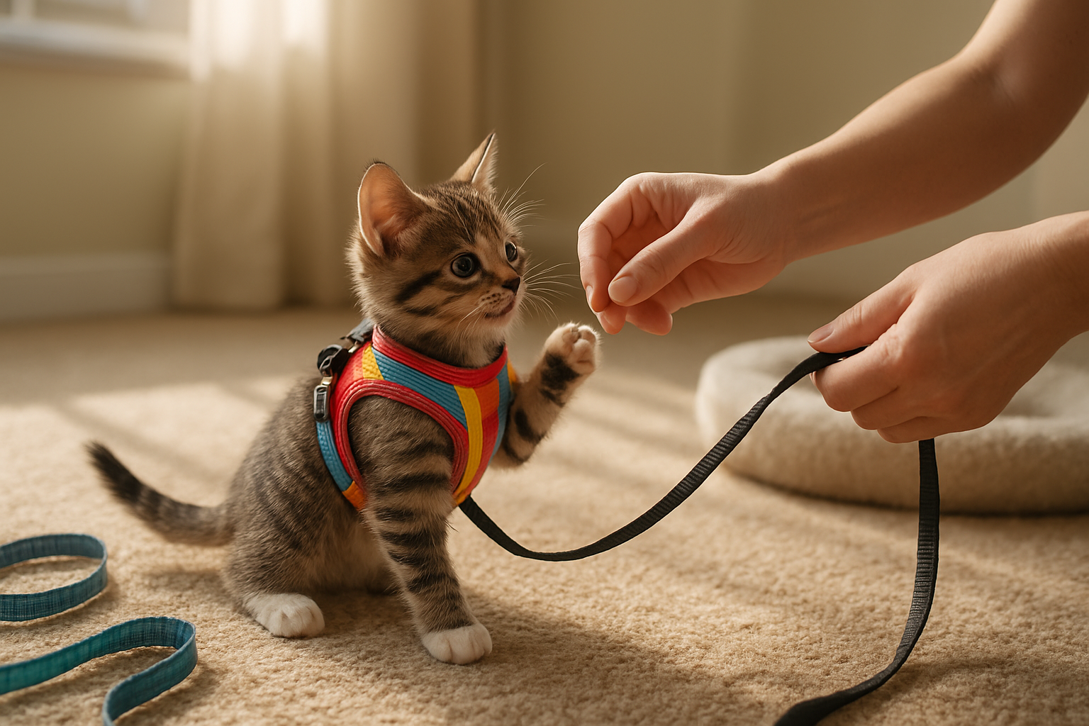 How to Train a Kitten to Love Its Harness
